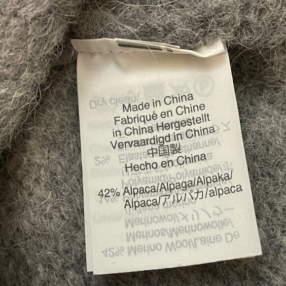 Point Sur S Gray Wool Blend Sweater | Merino & Alpaca Fuzzy Knit Minimalist $150 - Picture 7 of 8